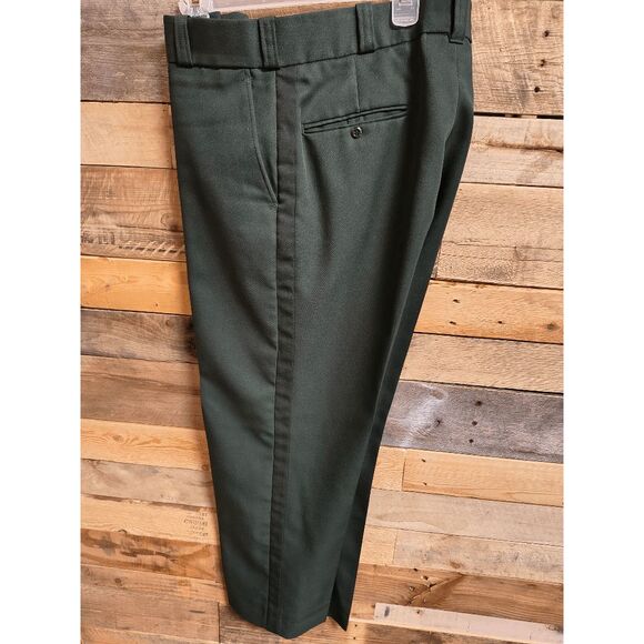 Flying Cross by Fechheimer Men's 36R 36x30 Pants Dark Green Striped Freedom Fit - Picture 3 of 5